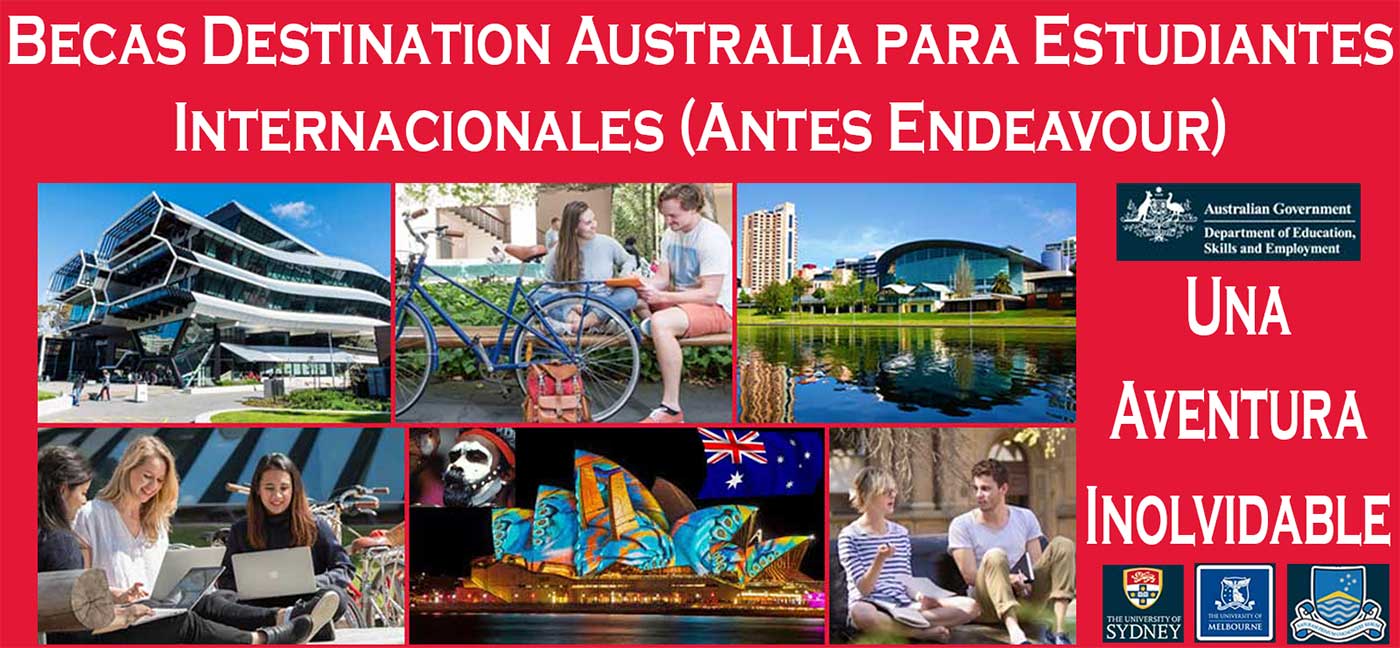 Becas Destination Australia para Estudiantes Internacionales (Antes Endeavour) | Estudia Gratis - Sitio Web Oficial - becas.org.es